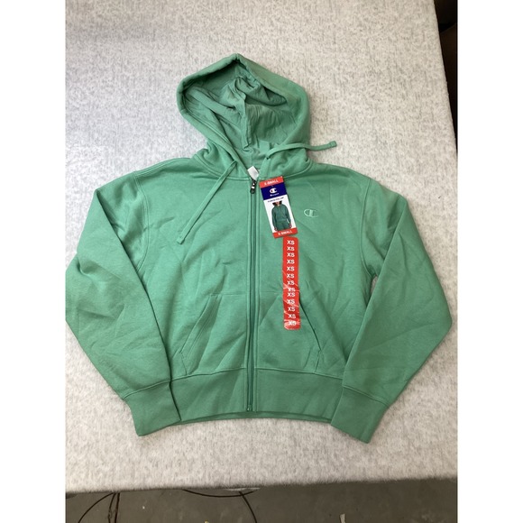 Champion Tops - Champion Women XS Mint Green Fleece Full Zip Hoodie Sweatshirt CPW254JK03 NWT